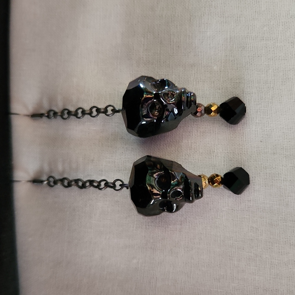Skulls  Hand-made pierced earrings